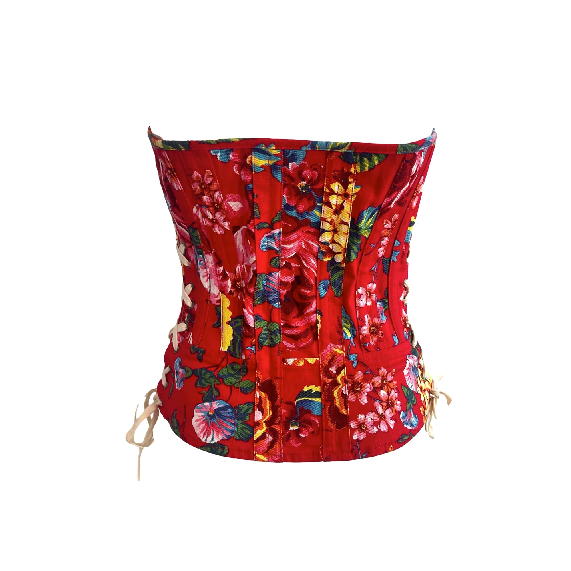 Dolce & Gabbana Red Floral Corset - Apparel