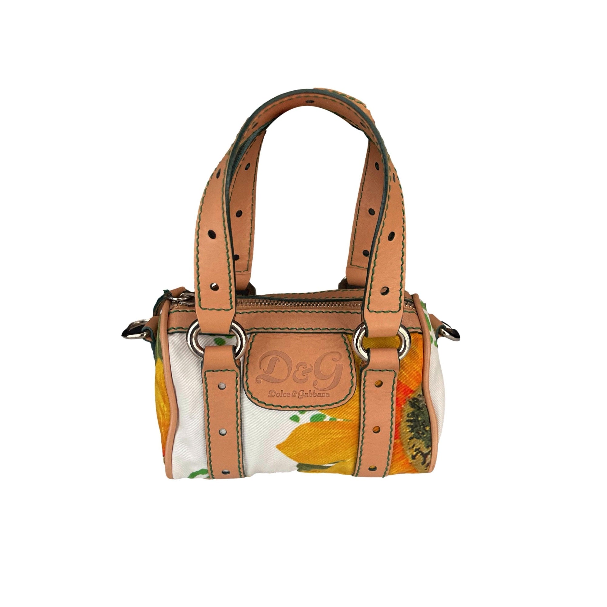 Dolce & Gabbana Sunflower Canvas Micro Bag - Handbags