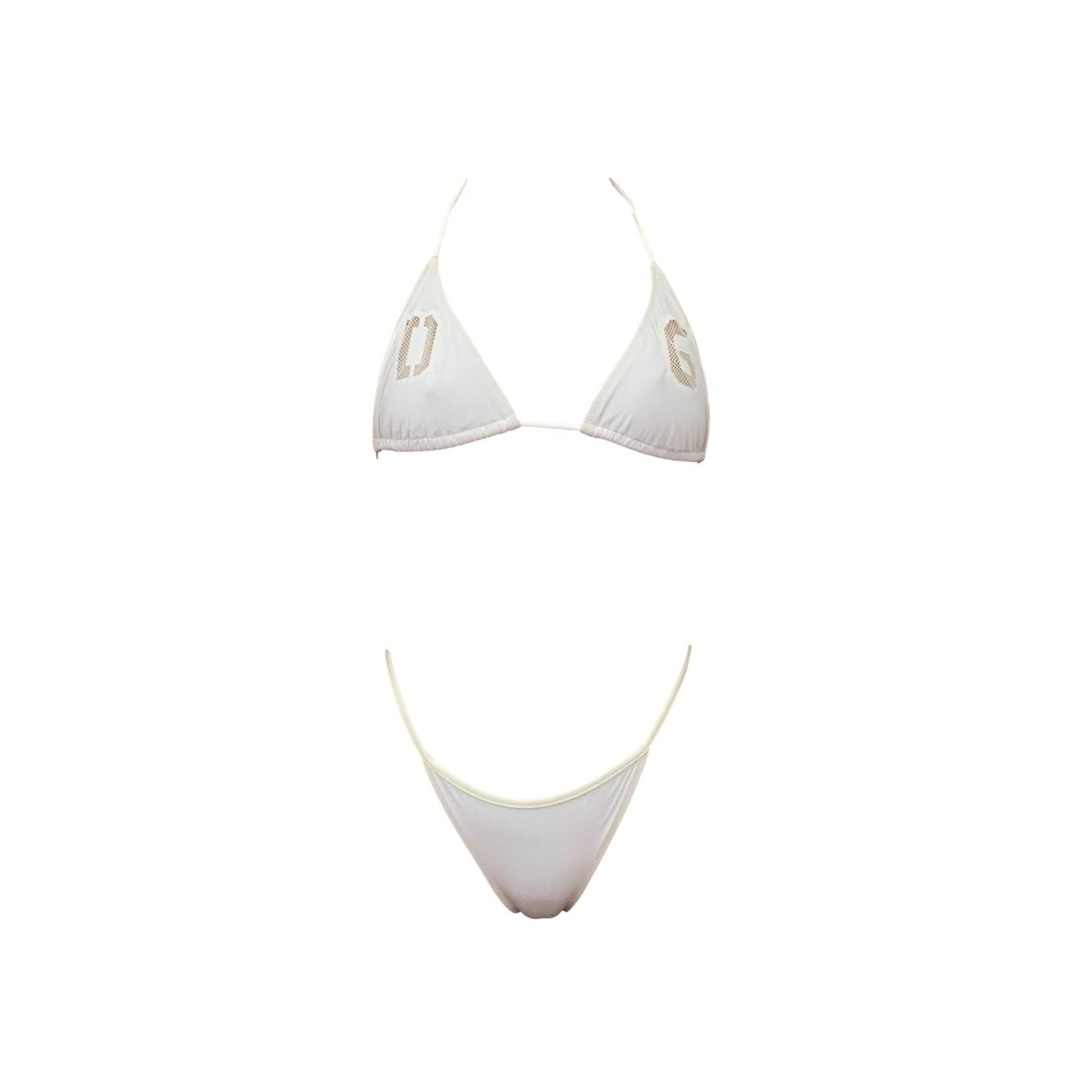 Dolce & Gabbana White Logo Bikini - Swimwear