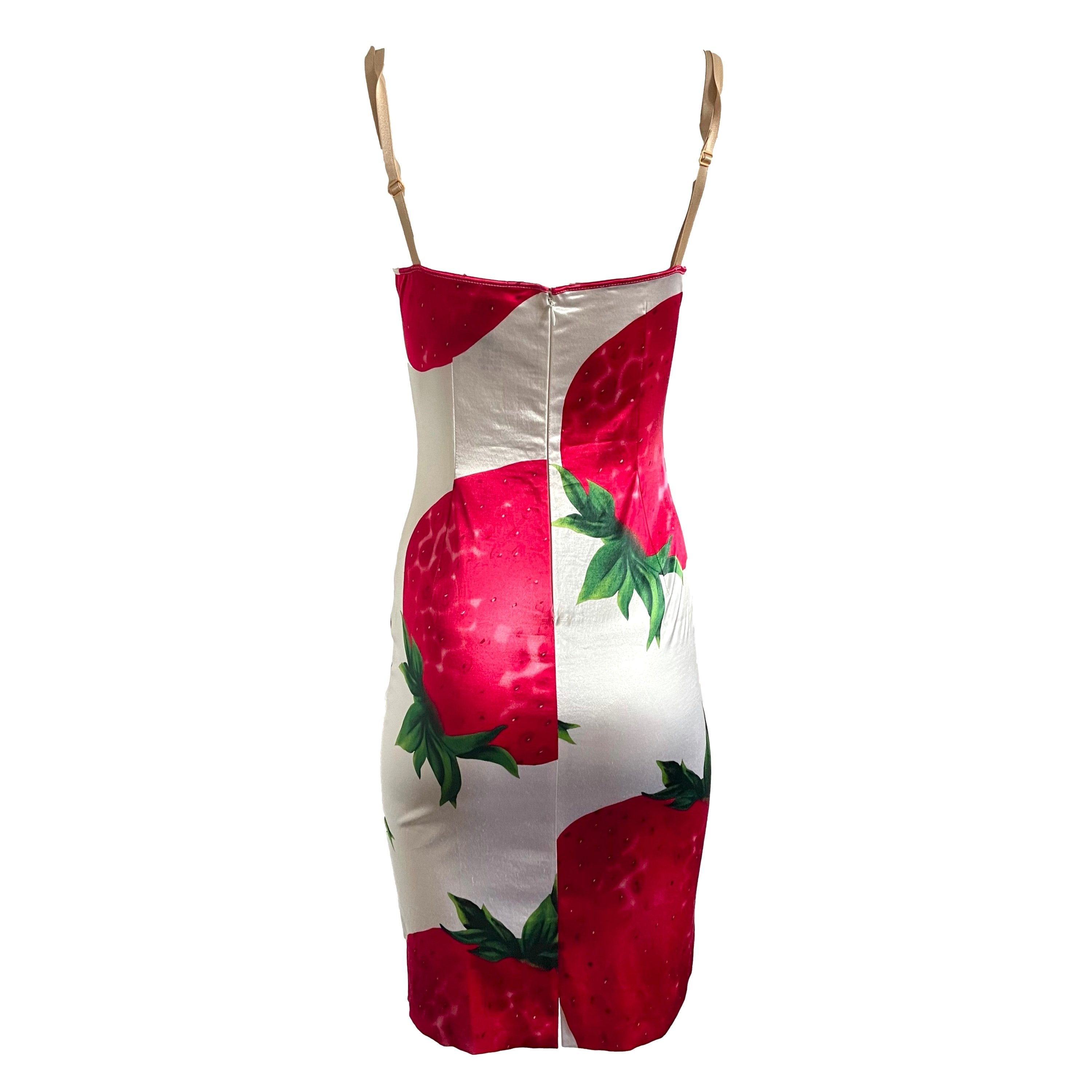 Dolce & Gabbana White Strawberry Dress