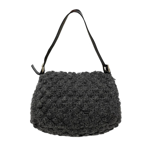 Fendi Grey Crochet Mamma Baguette