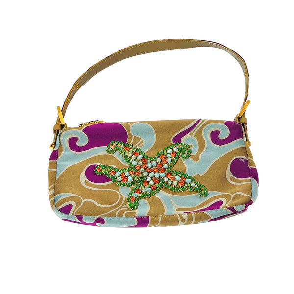 Fendi Beaded Print Baguette - Handbags