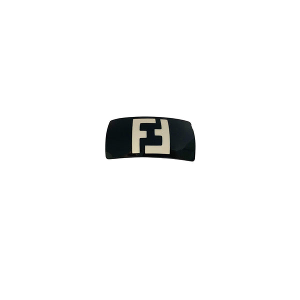 Fendi Black Large Logo Hair Clip - Accessories
