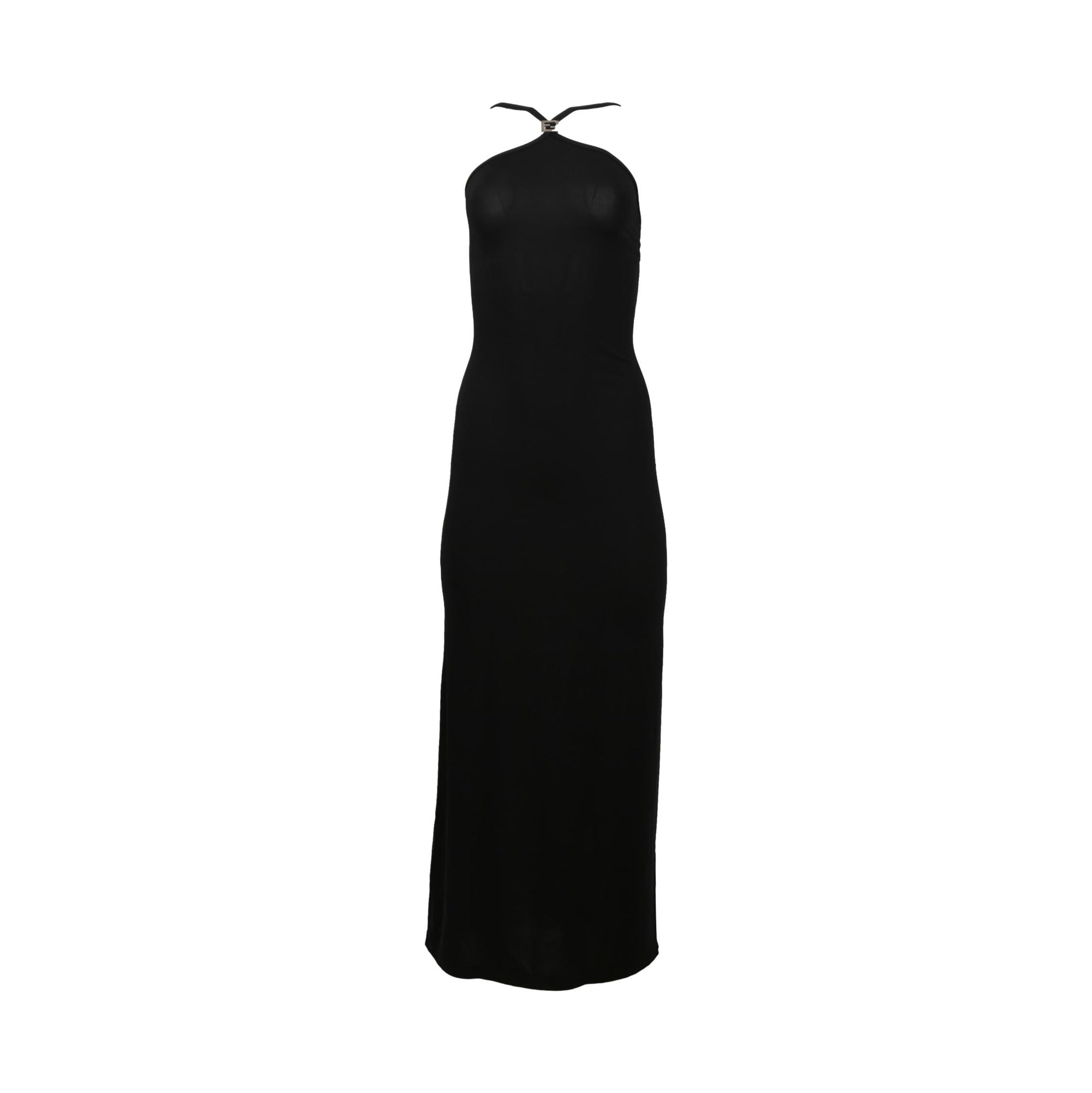 fendi black dress Fendi Black Logo Maxi Dress