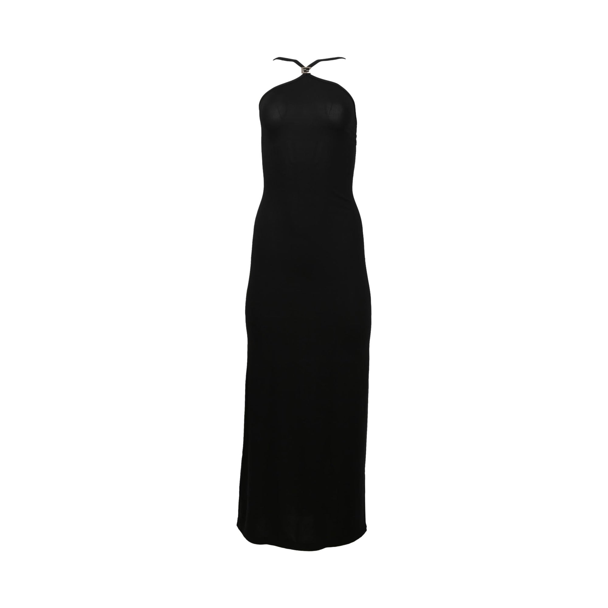 Fendi Black Logo Maxi Dress