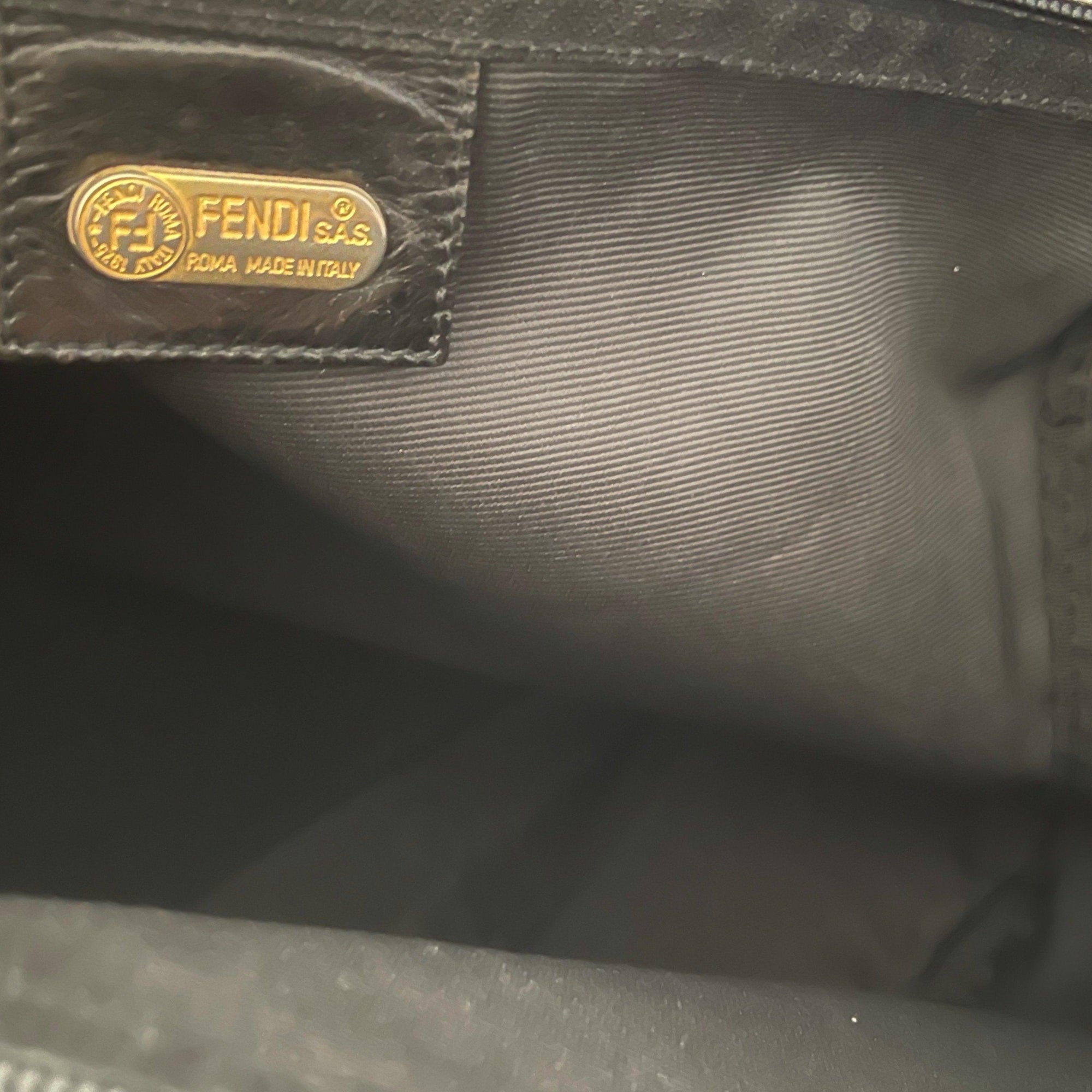 Fendi Black Logo Messenger Bag - Handbags