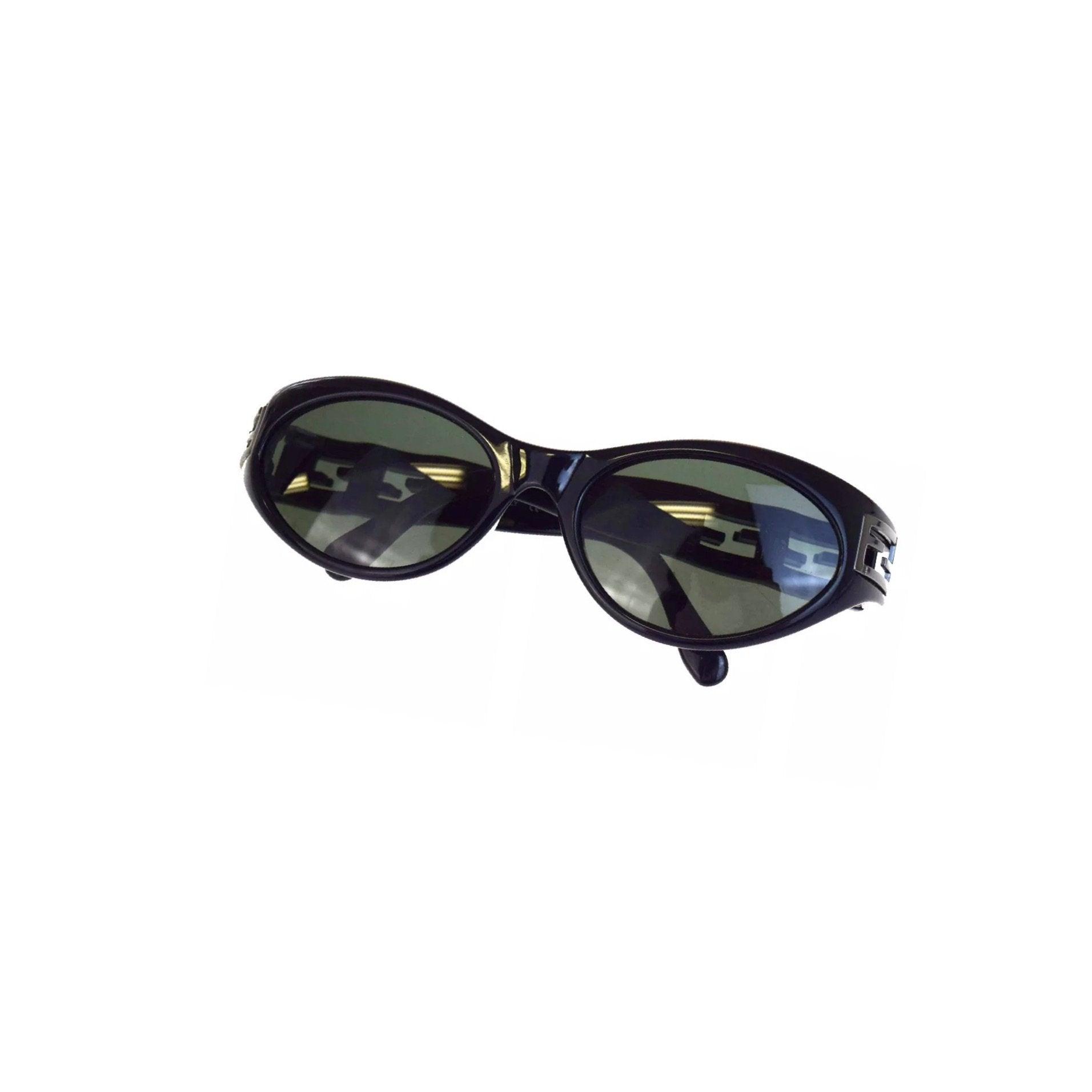 Fendi Black Logo Slim Shades - Sunglasses