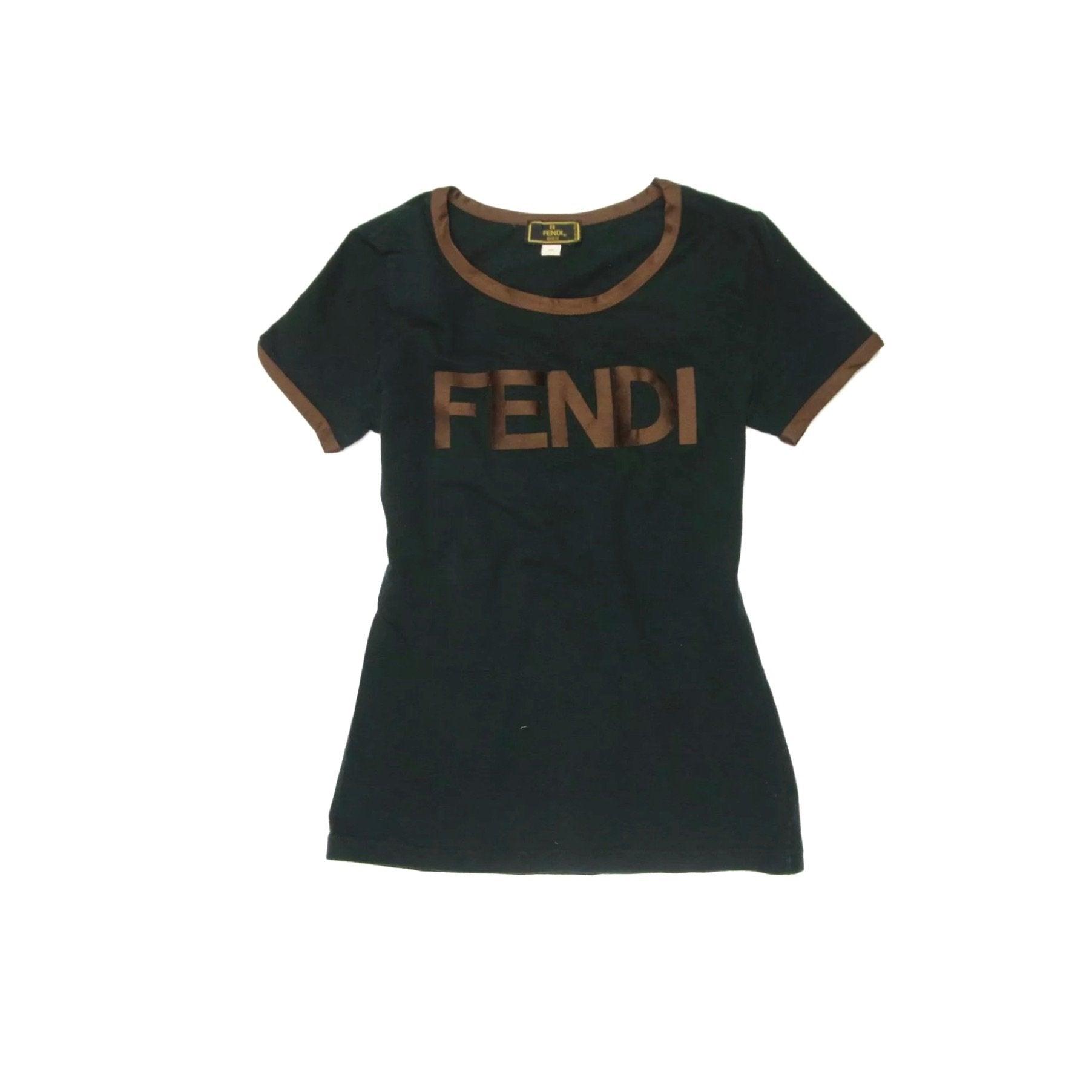 Fendi Black Logo Top - Apparel