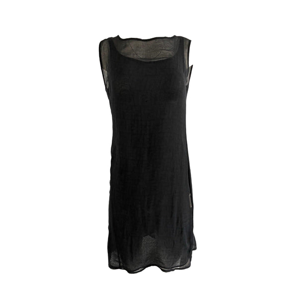 Fendi Black Monogram Sheer Tank Dress - Apparel