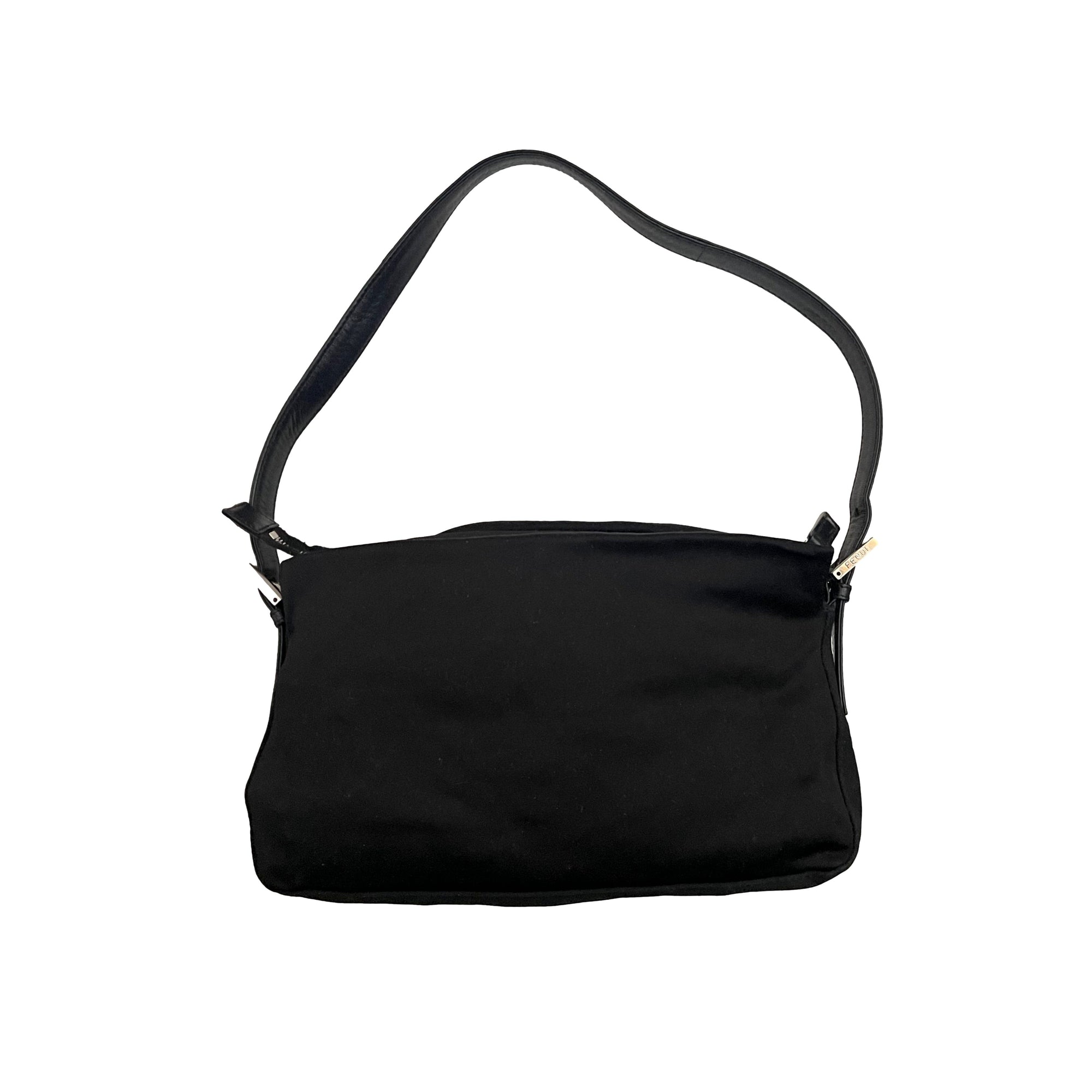 Fendi Black Neoprene Shoulder Bag - Handbags