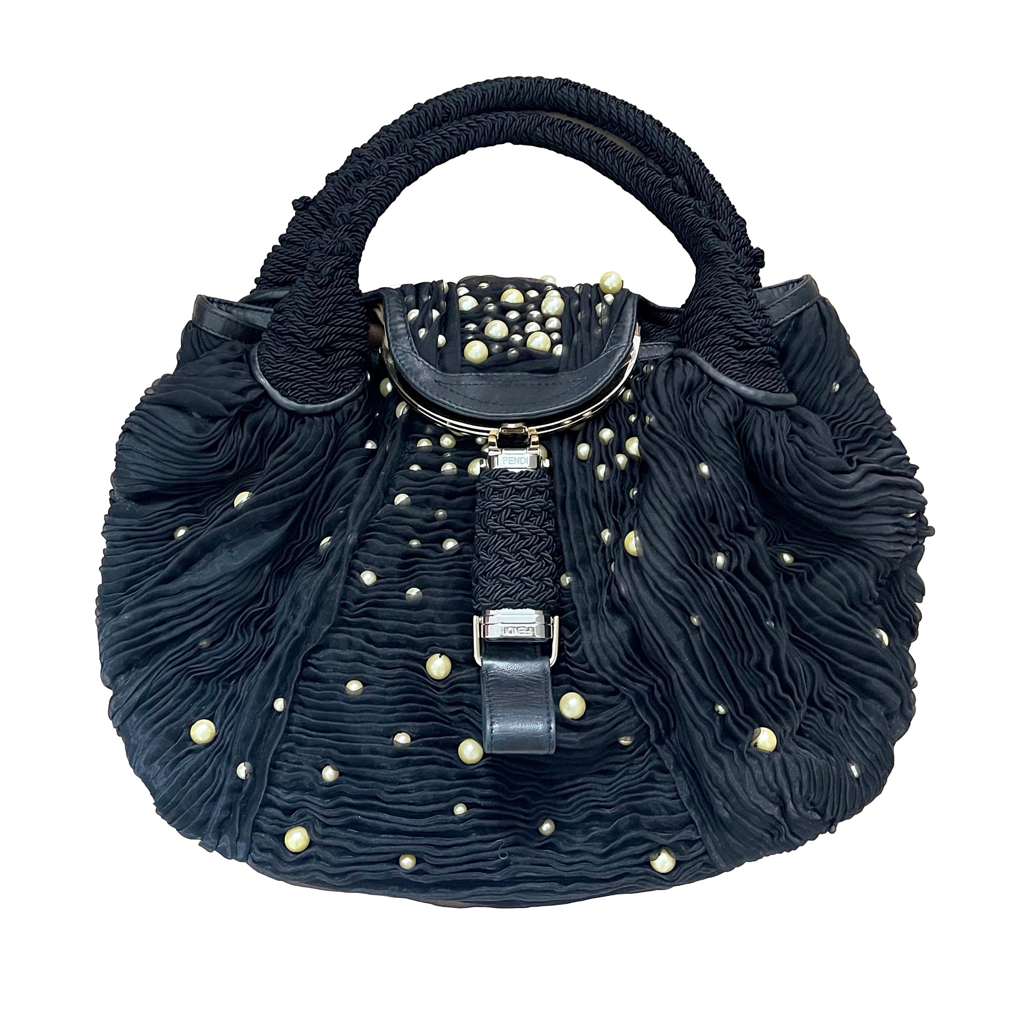 Fendi Black Pearl Jumbo Spy Bag - Handbags