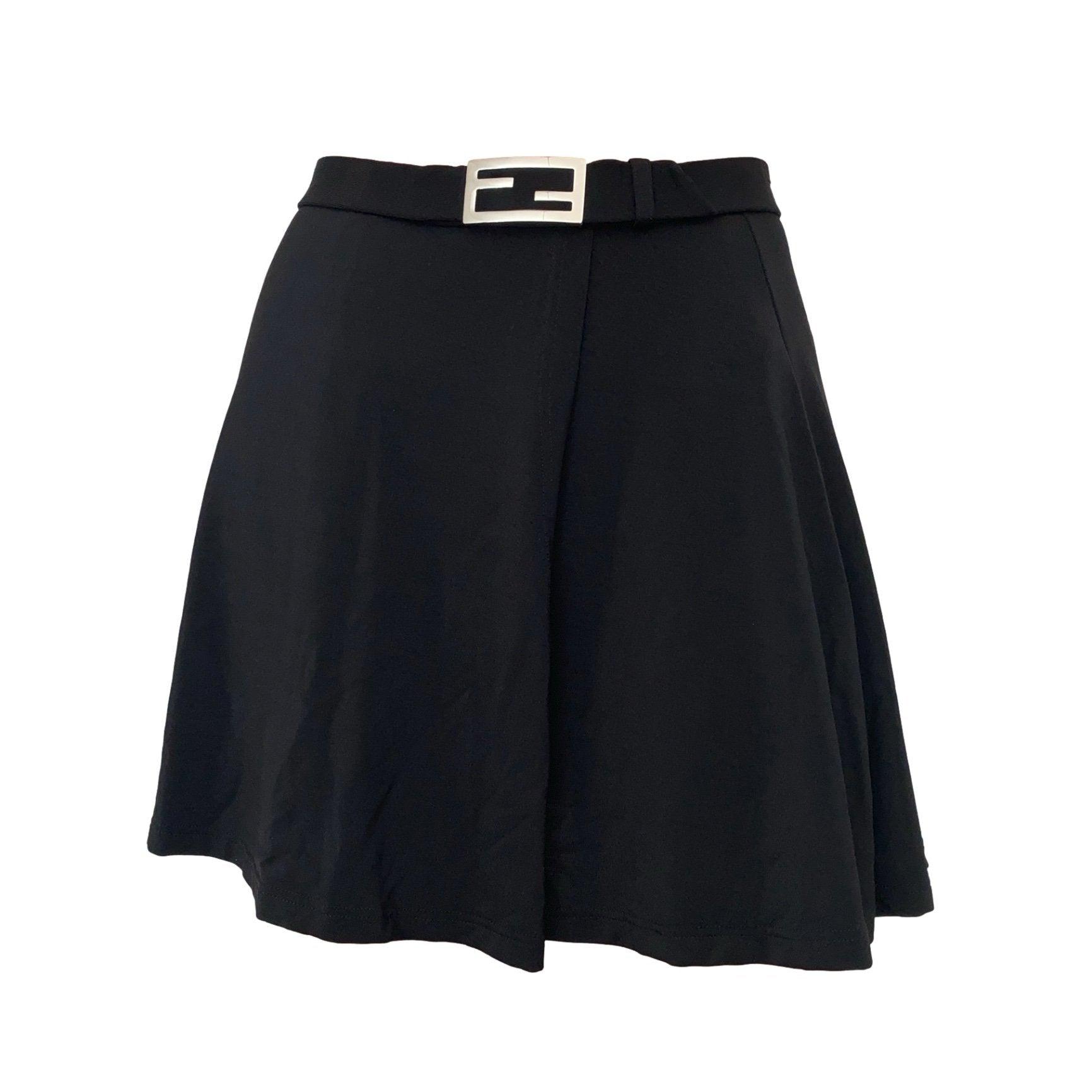 Fendi Black Stretch Skirt - Apparel