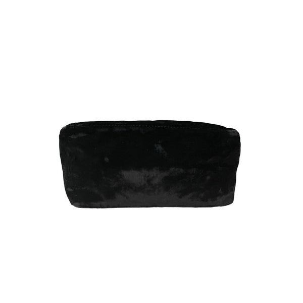 Fendi Black Velour Mini Shoulder Bag - Handbags