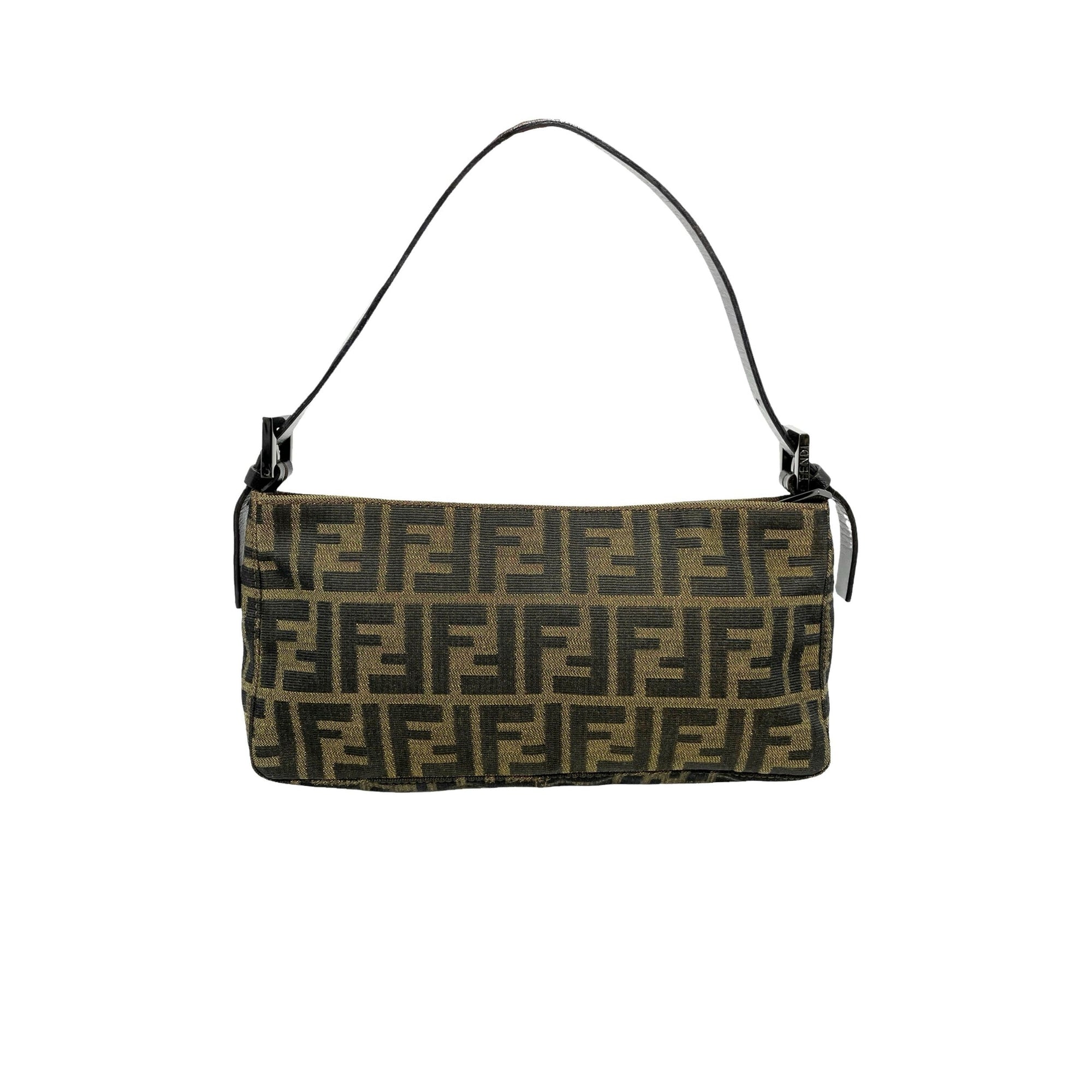 Fendi Brown Logo Mini Shoulder Bag - Handbags
