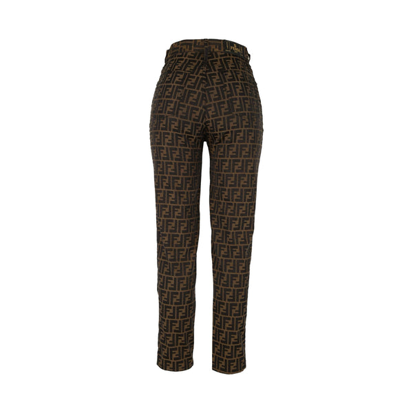 Fendi Brown Classic Logo Pants