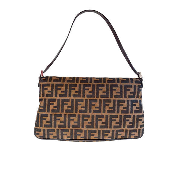 Fendi Brown Logo Shoulder Bag - Handbags