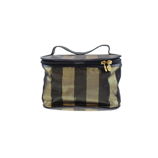 Fendi Brown Shimmer Mini Top Handle Vanity Bag - Handbags