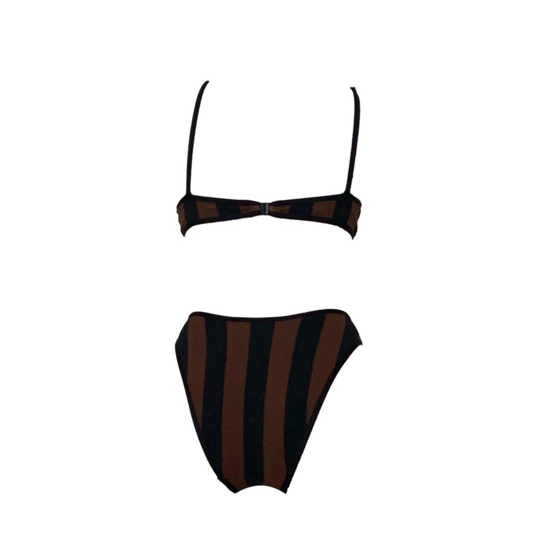 Fendi Brown Terry Bikini - Swimwear