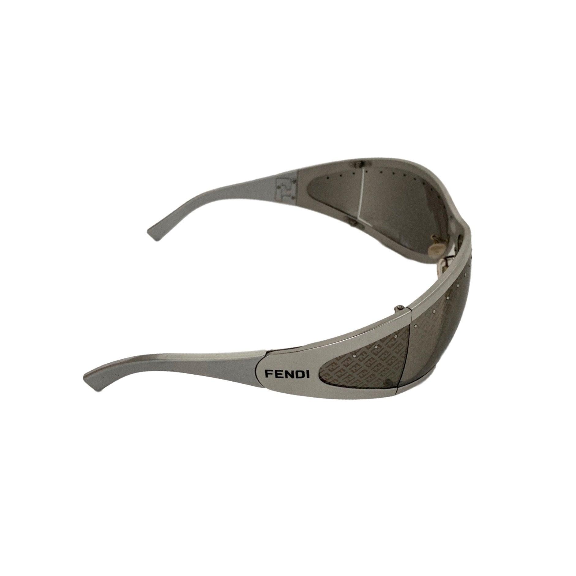 Fendi Chrome Oversized Logo Sunglasses - Sunglasses