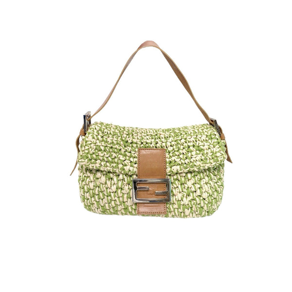 Fendi Green Braided Baguette - Handbags