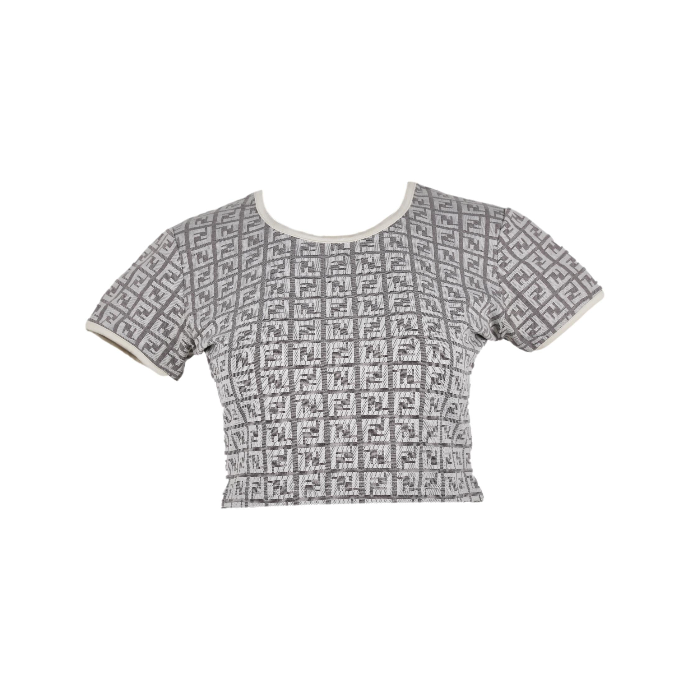 Fendi logo crop top hotsell