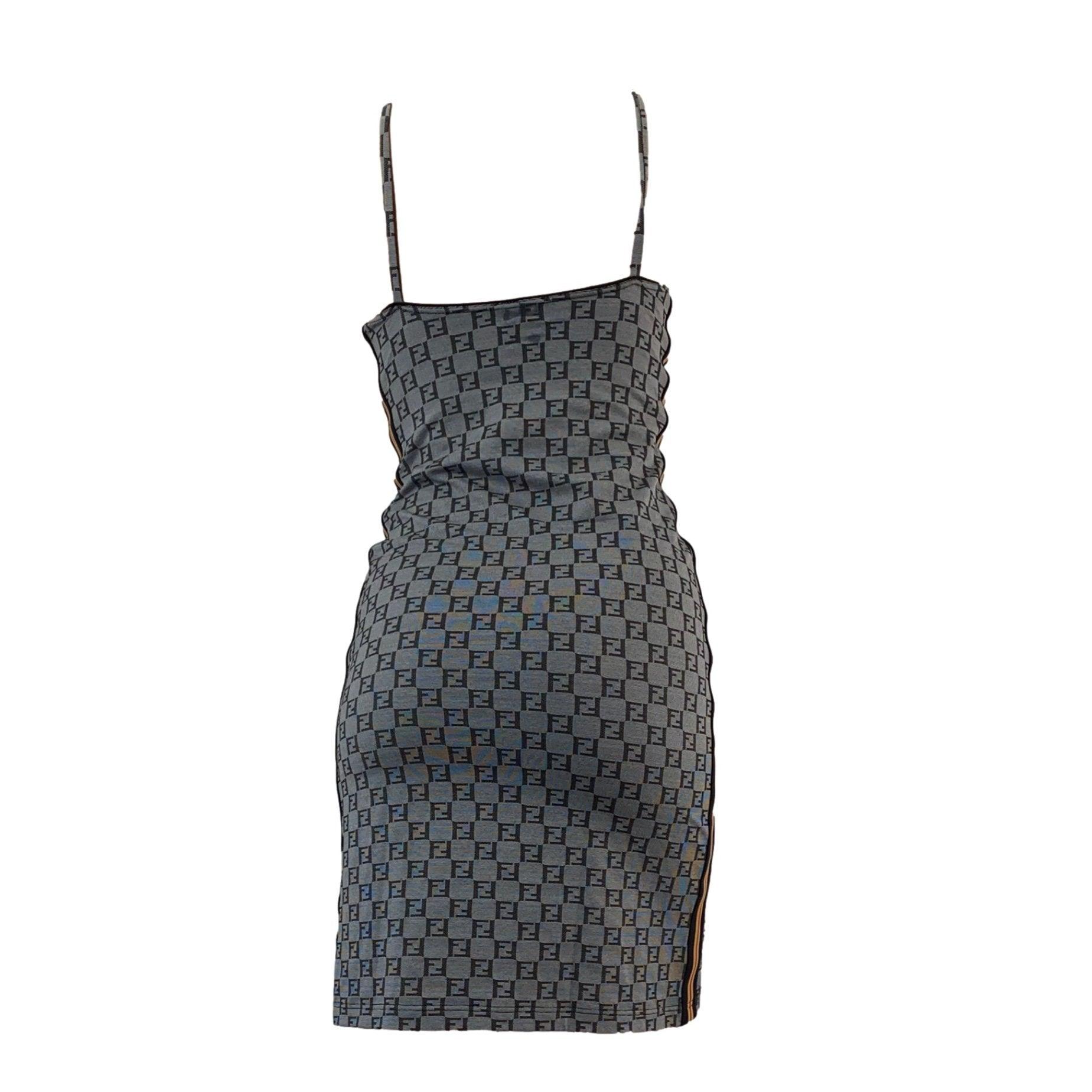 fendi grey dress Dress , Grey, Size 34- Fendi