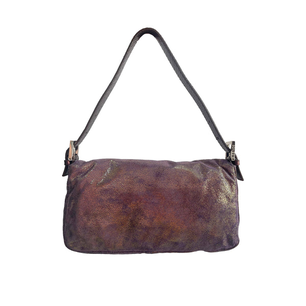 Fendi Iridescent Snakeskon Baguette - Handbags