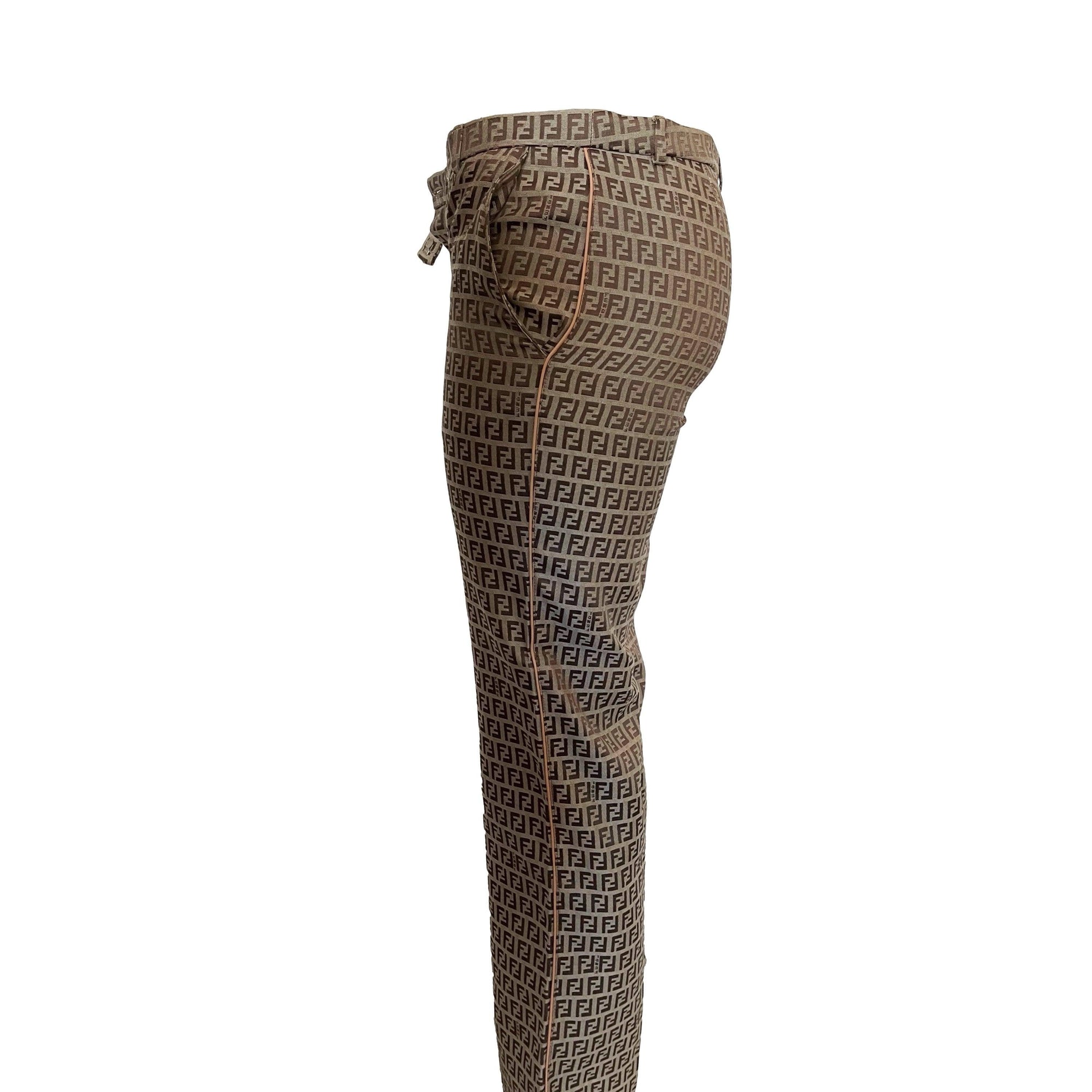 Fendi Logo Straight Leg Pants - Apparel