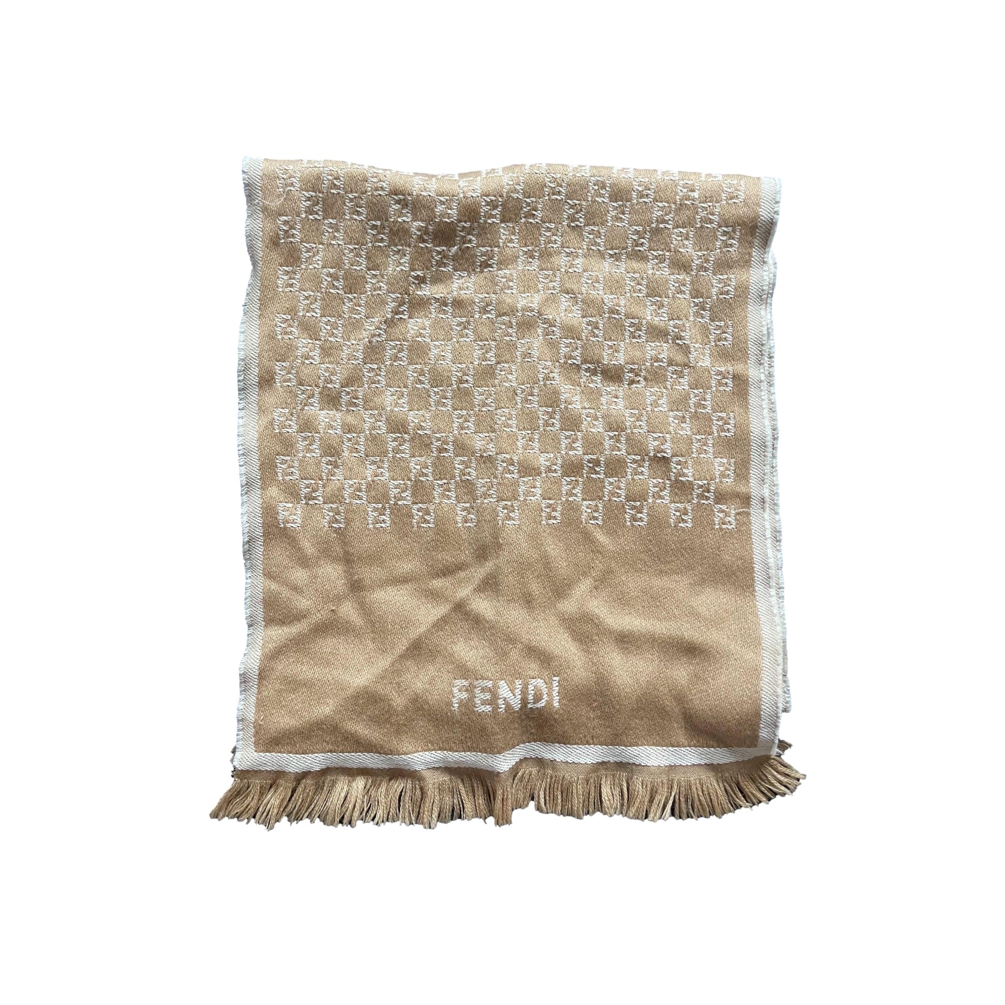 Fendi Logo Wool Scarf - Accessories