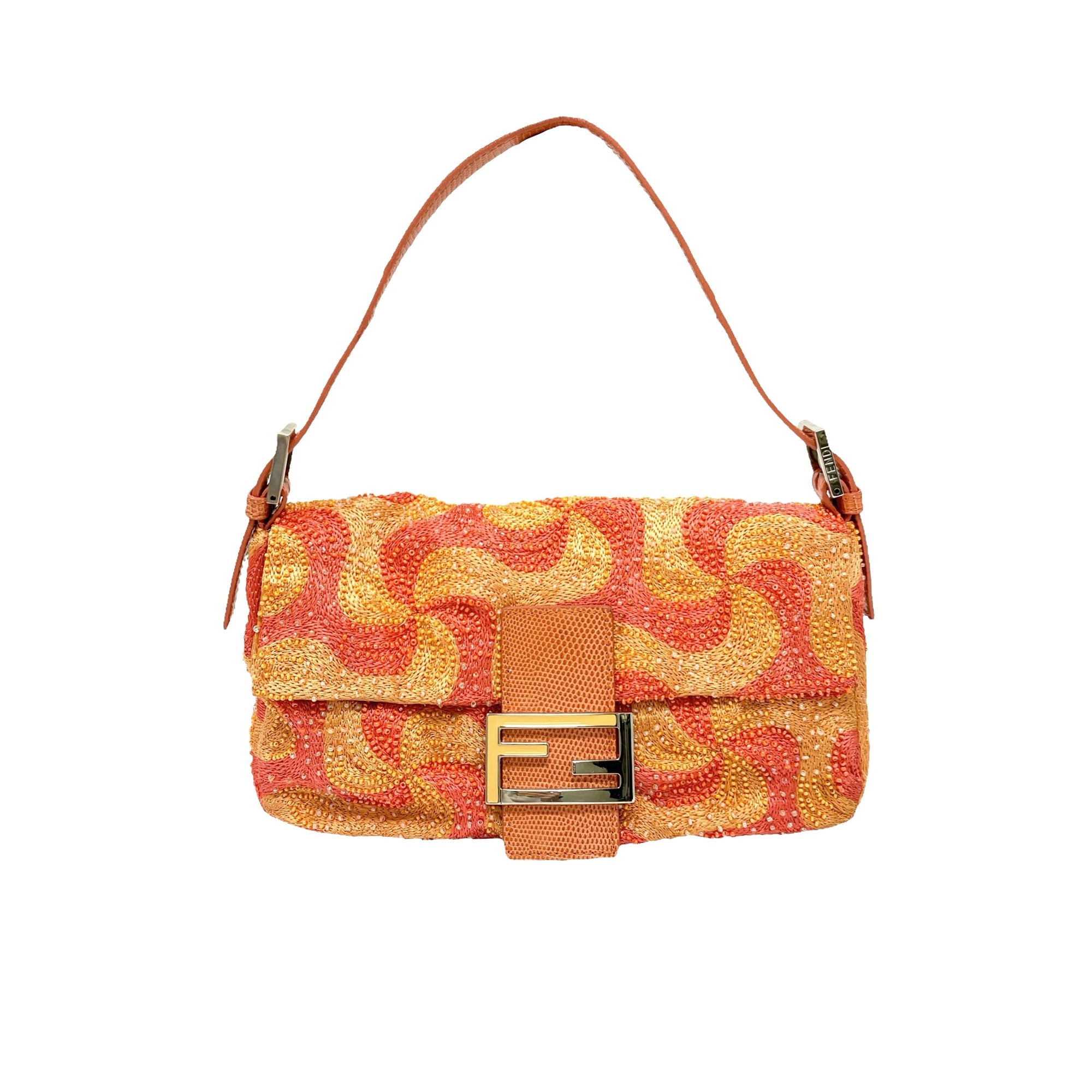 Fendi Multicolor Beaded Baguette Bag - Handbags