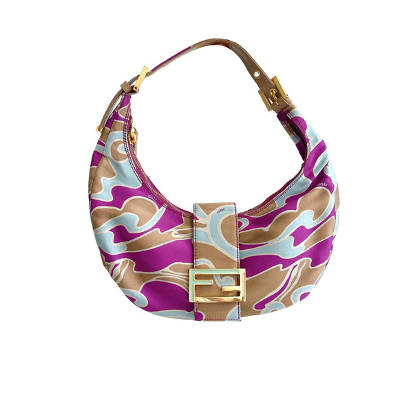Fendi Multicolor Croissant Shoulder Bag - Handbags