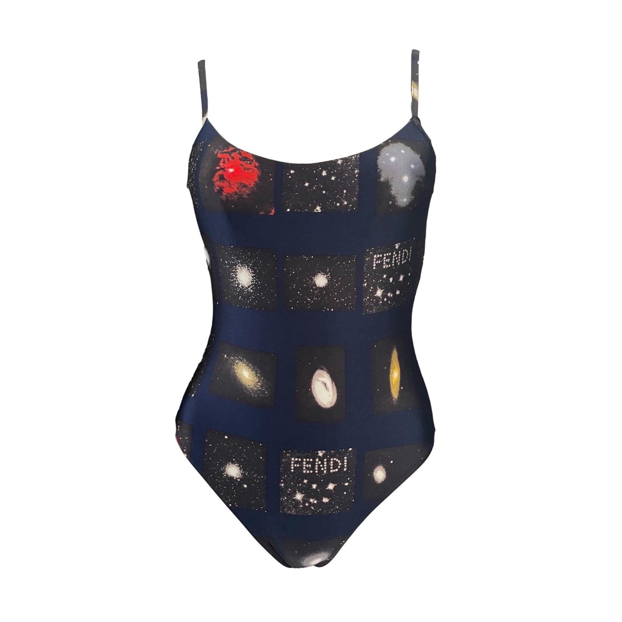 Fendi Navy Constellation One Piece - Swimwear