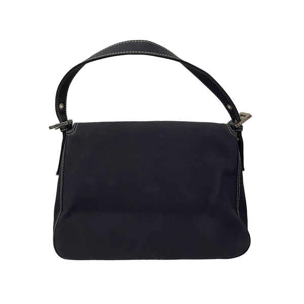 Fendi Navy Denim Logo Shoulder Bag - Handbags