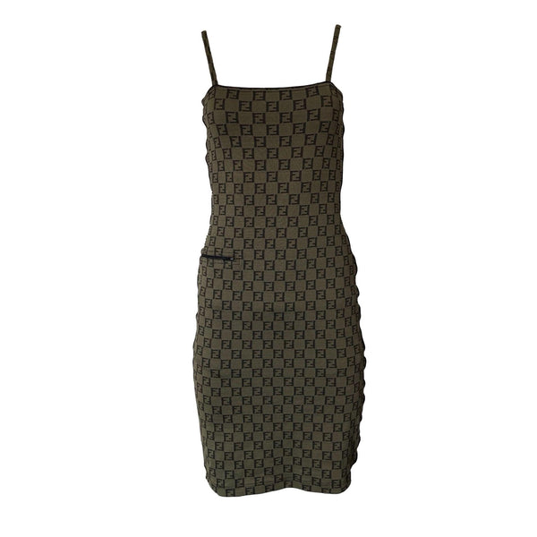 fendi logo bodycon dress Fendi Vintage Black White Grey Logo Bodycon Dress Amarcord Vintage Fashion