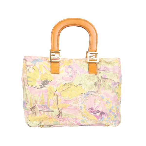 Fendi Pastel Art Top Handle Bag - Handbags