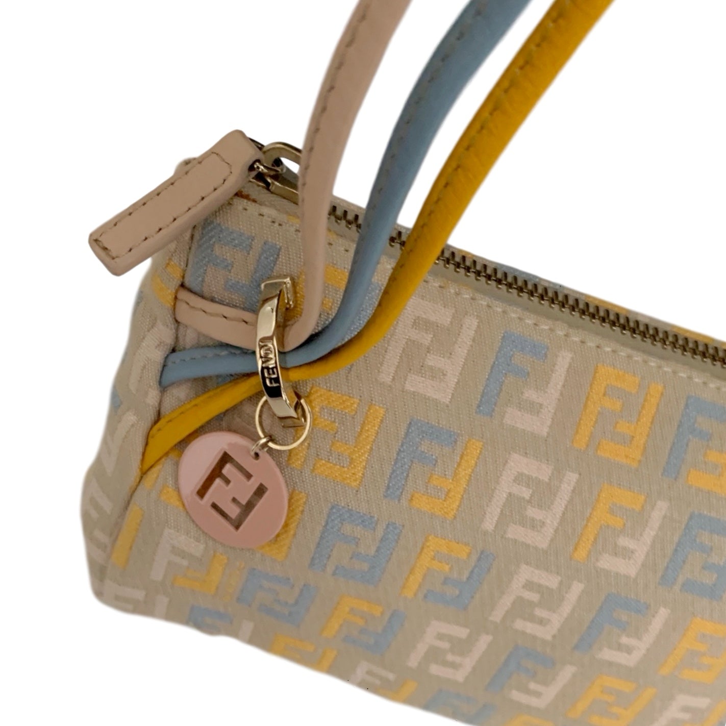 Vintage Fendi Beige Multicolor Logo Shoulder Bag – Treasures of NYC