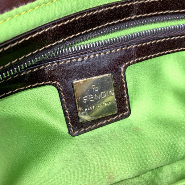 Fendi Peach Sequins Baguette Shoulder Bag - Handbags