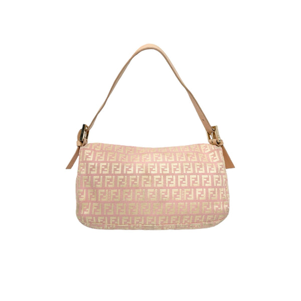 Fendi Pink Canvas Baguette - Handbags