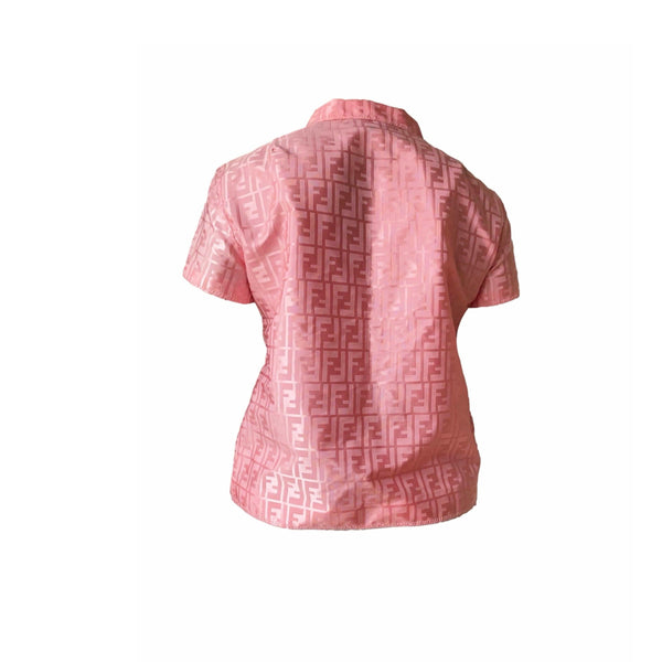 Fendi Pink Nylon Zip Top - Apparel