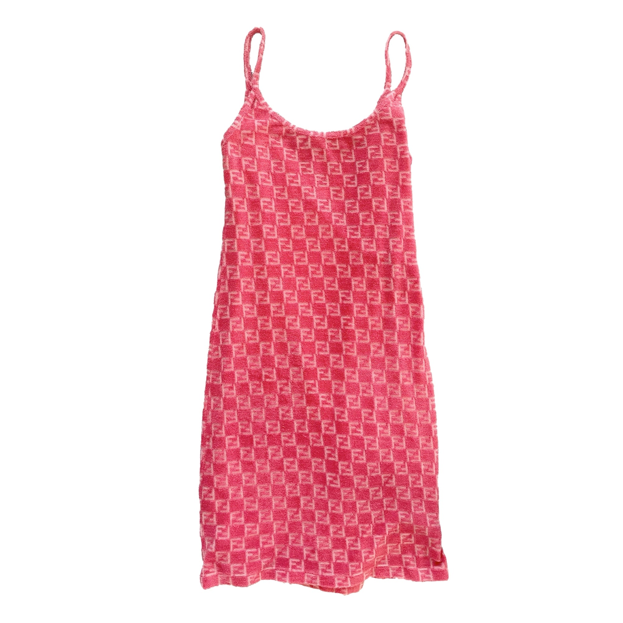 Fendi Pink Wrap Terry Cloth Dress - Apparel