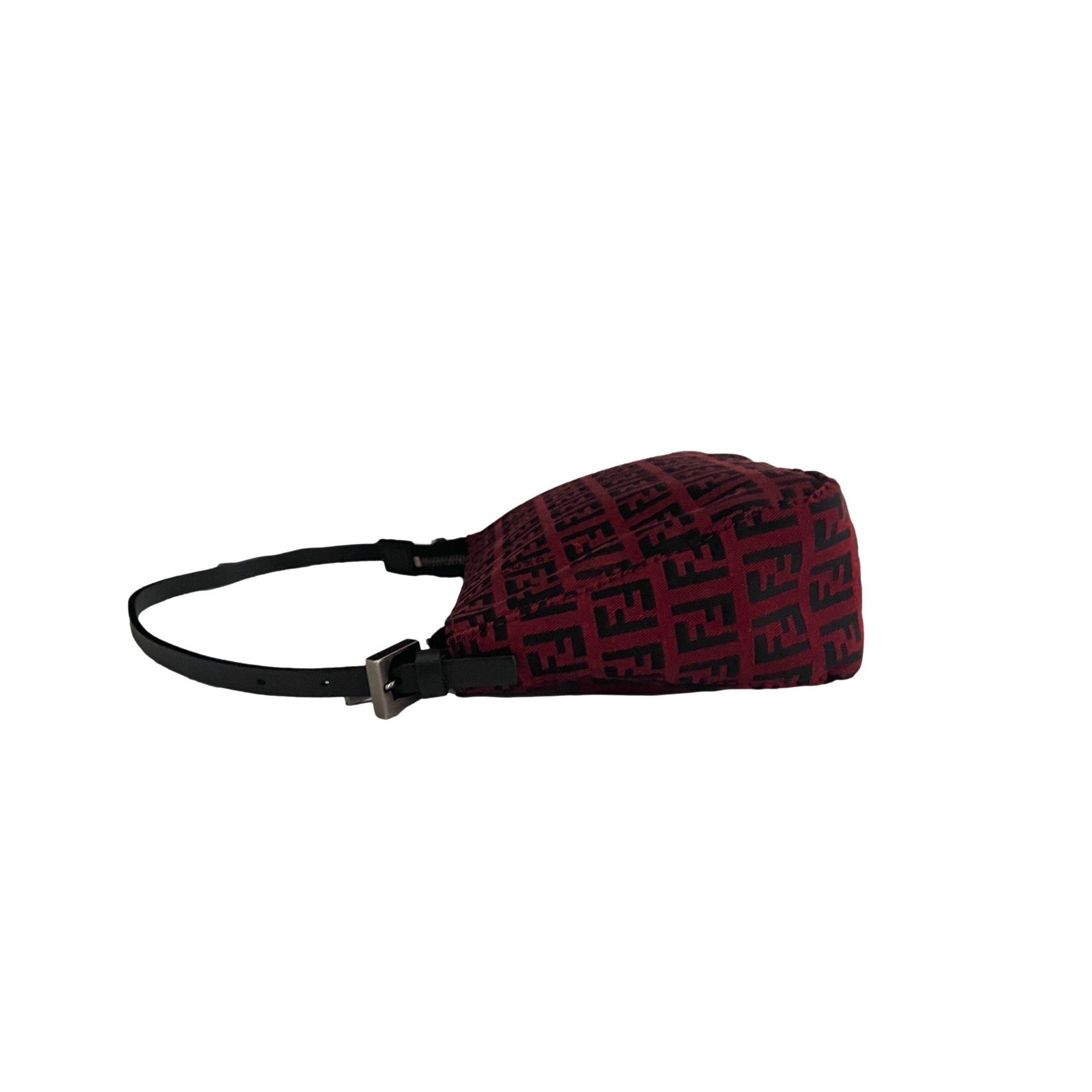 Fendi Red Monogram Mini Shoulder Bag - Handbags