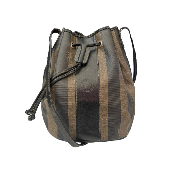 Fendi Stripe Logo Bucket Bag - Handbags