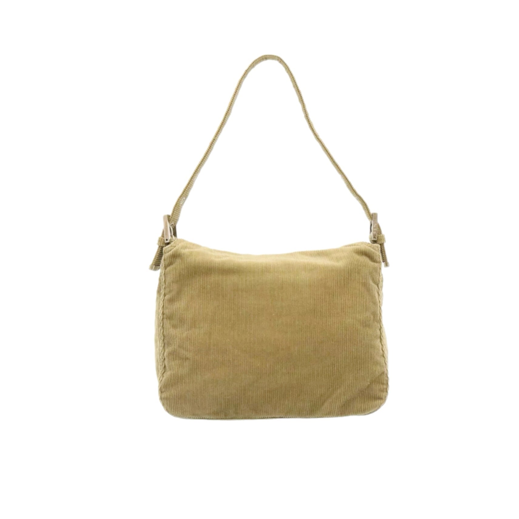 Fendi Tan Corduroy Shoulder Bag - Handbags
