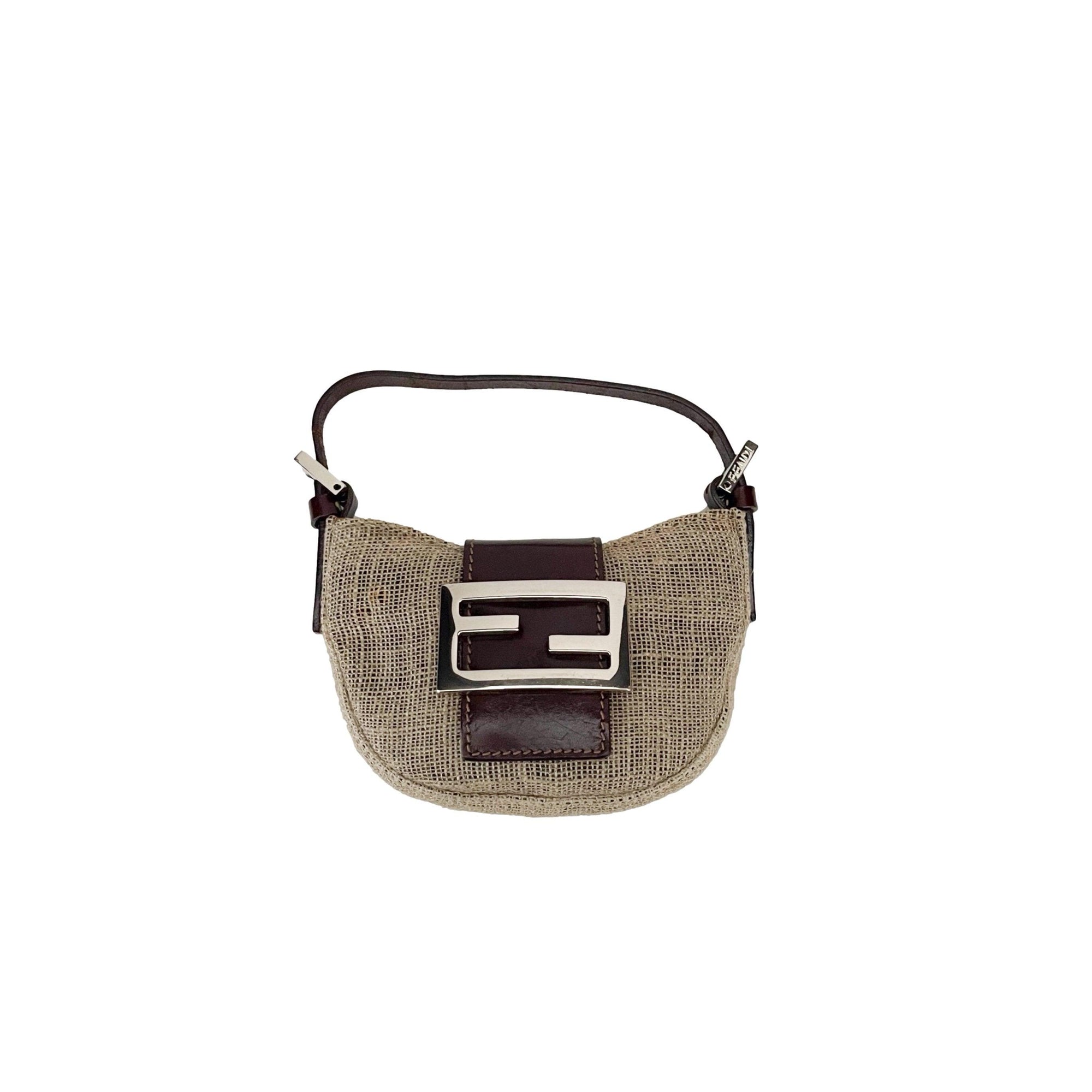 Fendi Tan Jute Croissant Bag - Handbags