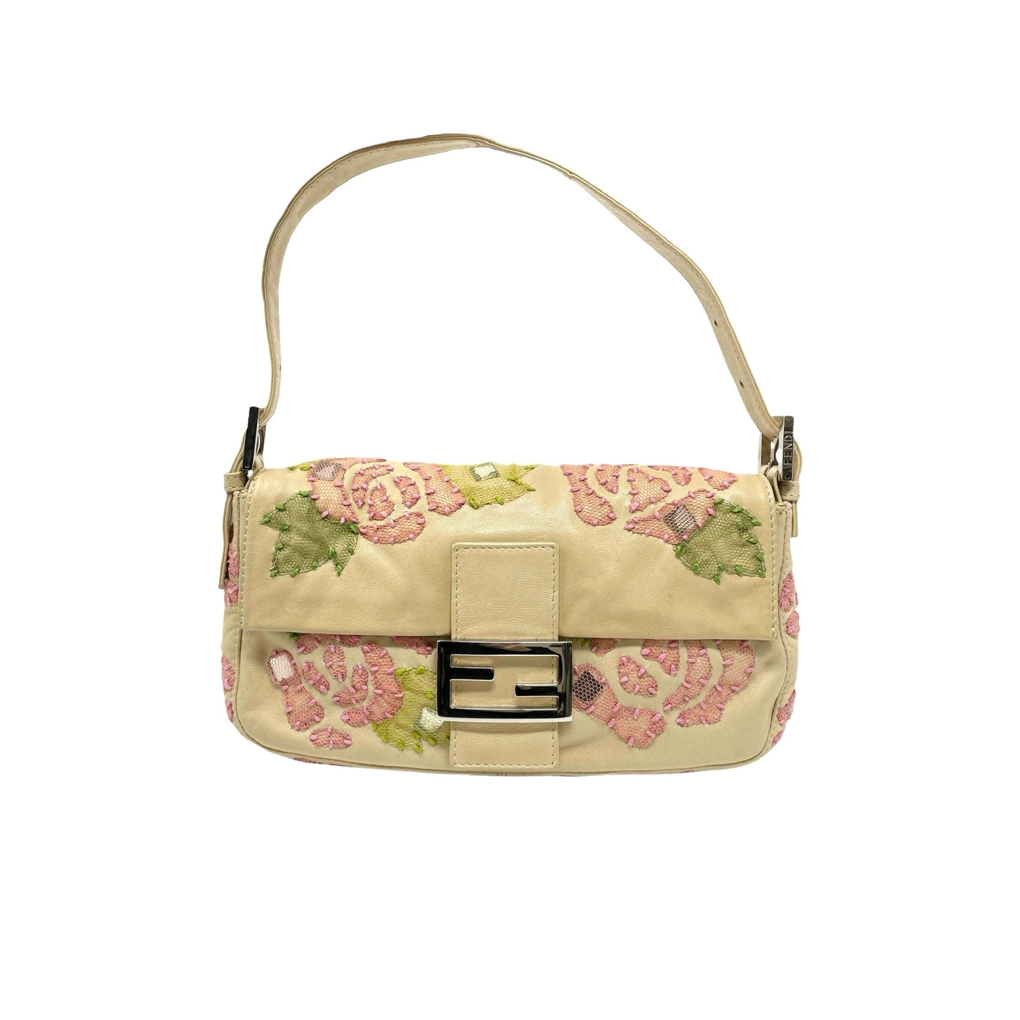 Fendi Tan Rose Baguette - Handbags