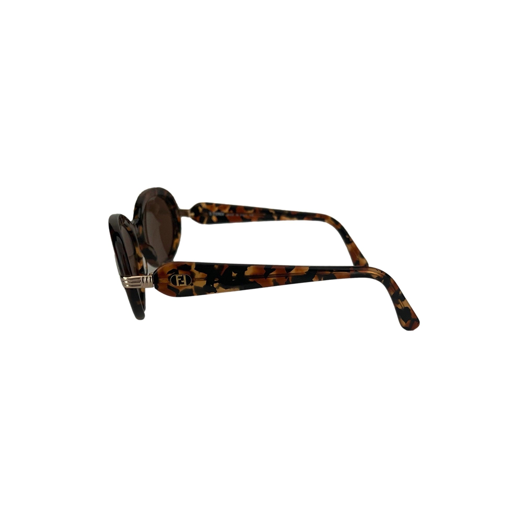 Fendi Tortoise Round Sunglasses - Sunglasses