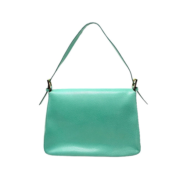 Fendi Turquoise Leather Baguette Bag - Handbags