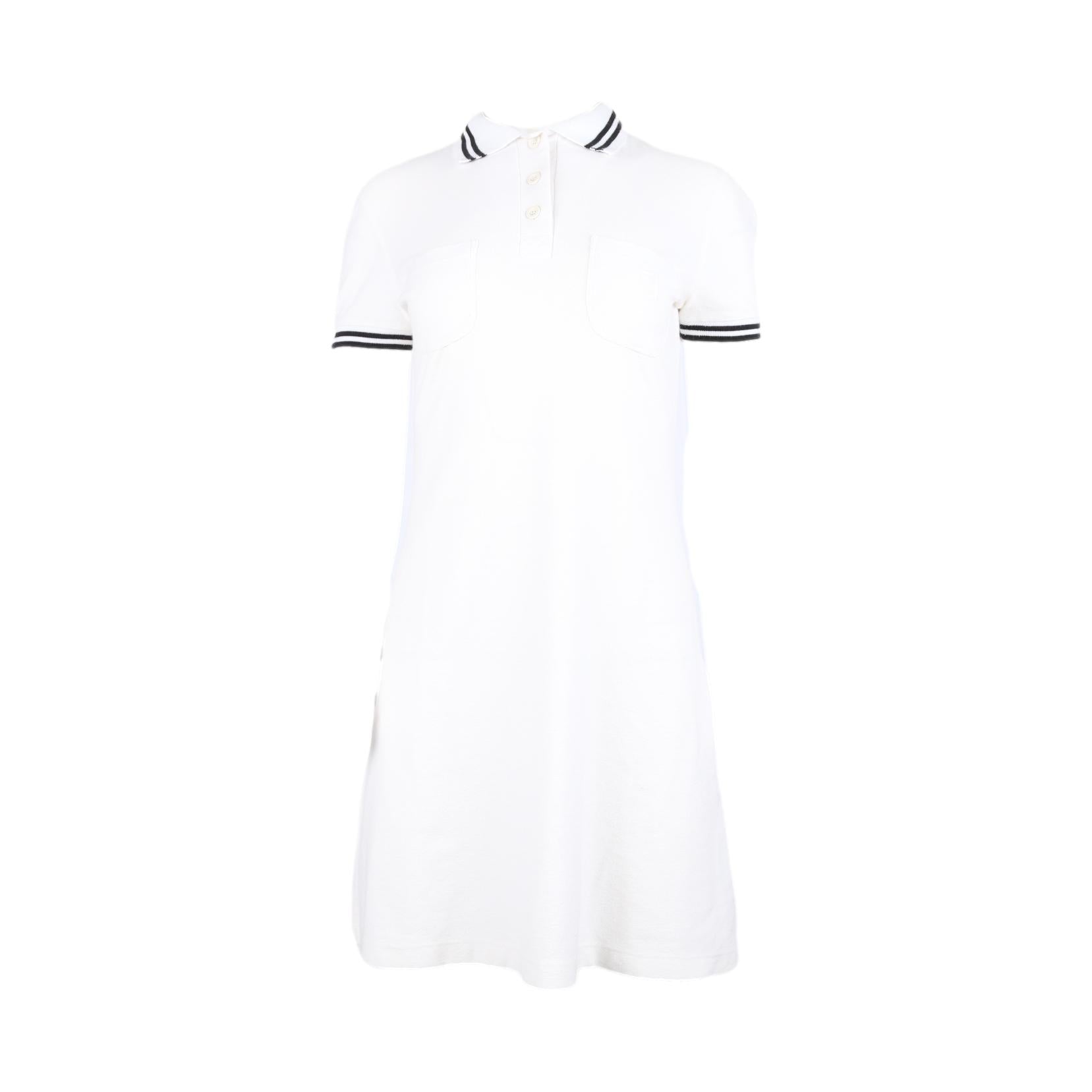 Fendi White Logo Polo Dress - Apparel