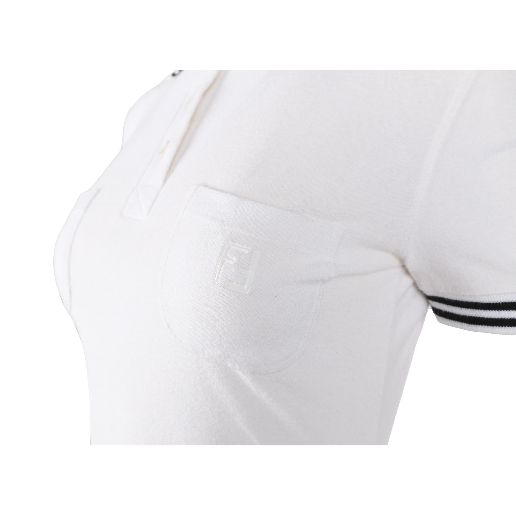 Fendi White Logo Polo Dress - Apparel