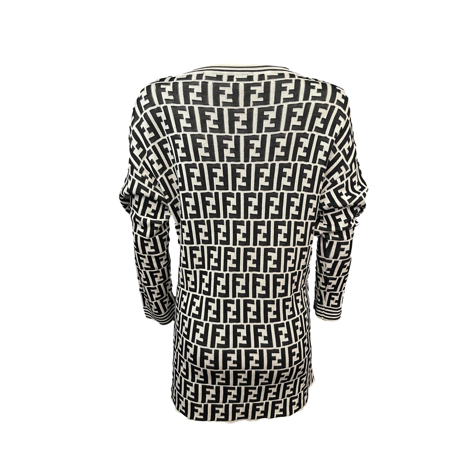 Treasures of NYC Fendi White Logo Sweater